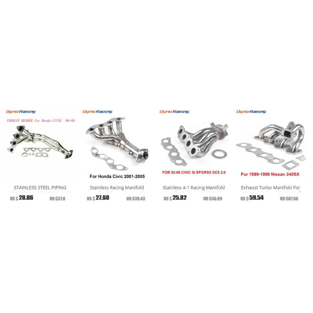 Collettore di scarico racing in acciaio inossidabile per HONDA CIVIC DX/LX D17 1.7 EM2/ES1 01-05
