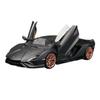 Bburago 1/18 Scale Lamborghini Sián FKP 37 Black (Special Color Version, Not Catalog Included) / Diecast Model Car, Finished Product, 18-11046 BK(CN)