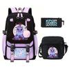 Peripheral Printed Children'S Backpack Large-Capacity Primary And Secondary School Student Leisure Schoolbag Three-Piece Set