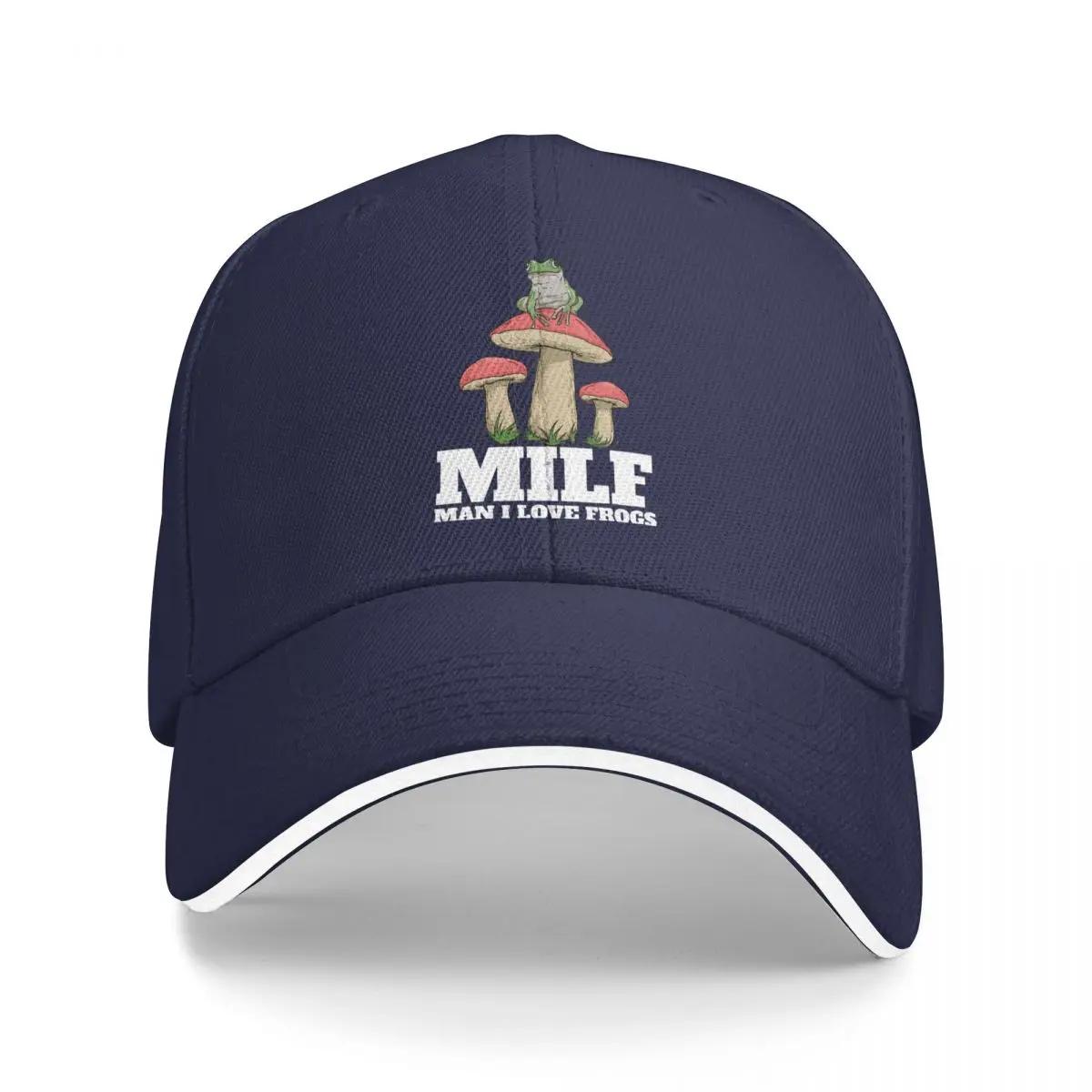 Baseball Caps MILF Man I Love Frogs Funny Graphic Men Women Outdoor Summer Caps One Size