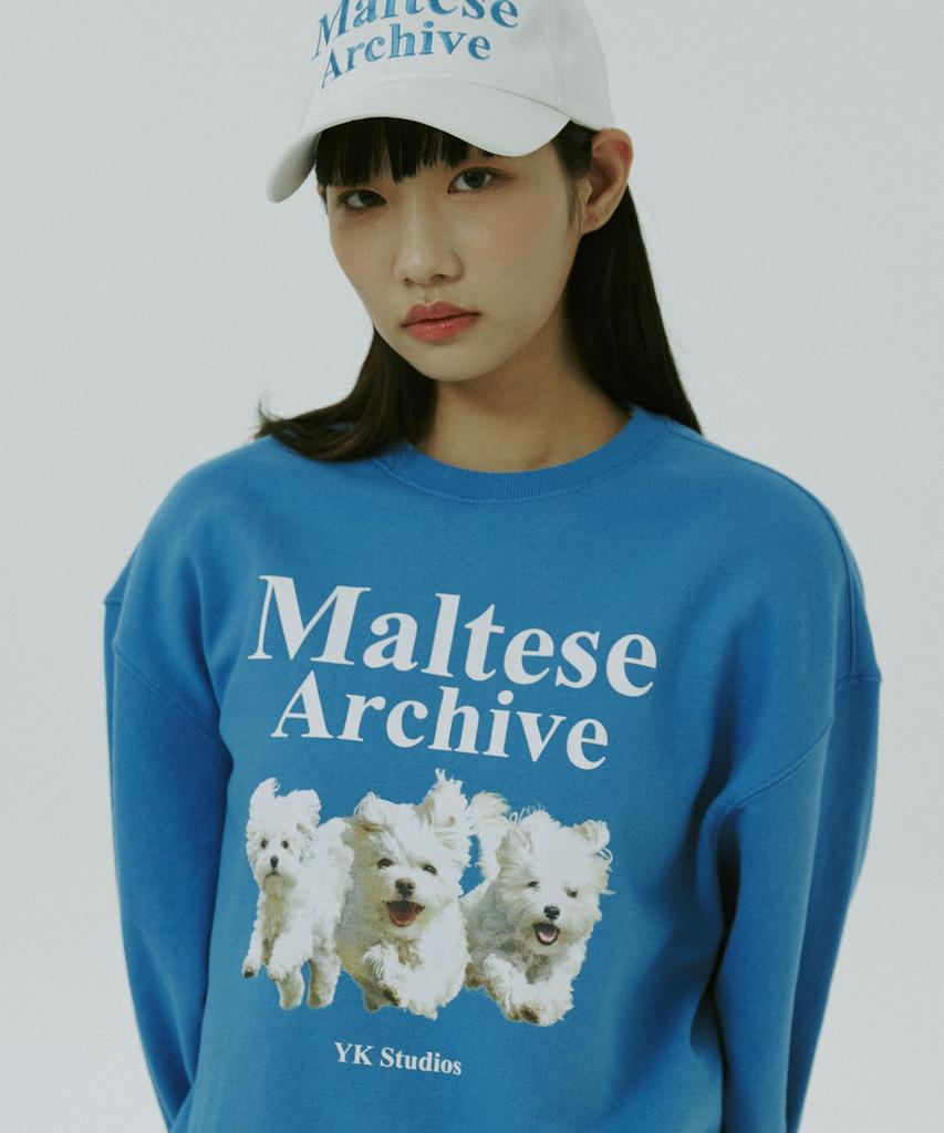WAIKEI Maltese Archive Sweatshirt Cerulean Blue