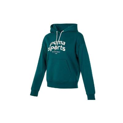 Letter Embroidery Casual Hoodie American Long Sleeve Sweatshirt Women Sweatshirt Green 625306-43
