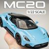 1/22 Scale Maserati MC20 Sport Car Model with Sound and Light, Pull Back Alloy Model Diecast Model Car for Kids Toy Gift