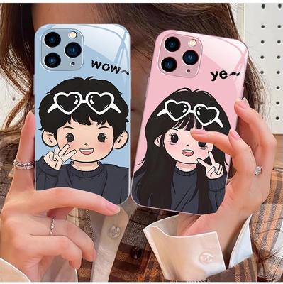 Apple 15 Pro Max, iPhone X Biye XR, iPhone 13 Mini, iPhone 14 – kreative Liquid Shell für Paare.