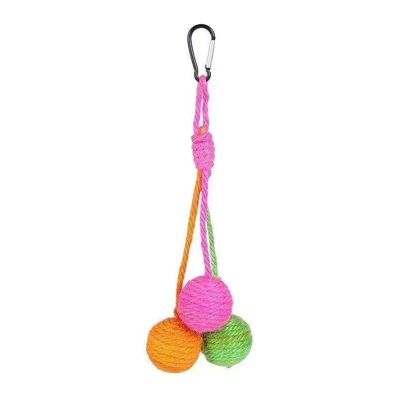 

Pet Toy Cat Scratch Toy Cat Hanging Sisal Ball Built-in Bell Interactive Toy Pet Supplies cat toys pet products