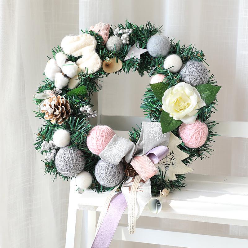 Handmade Christmas Wreath: Poria Vine Circle for Window Display or Door Hanging in Hotels and Malls