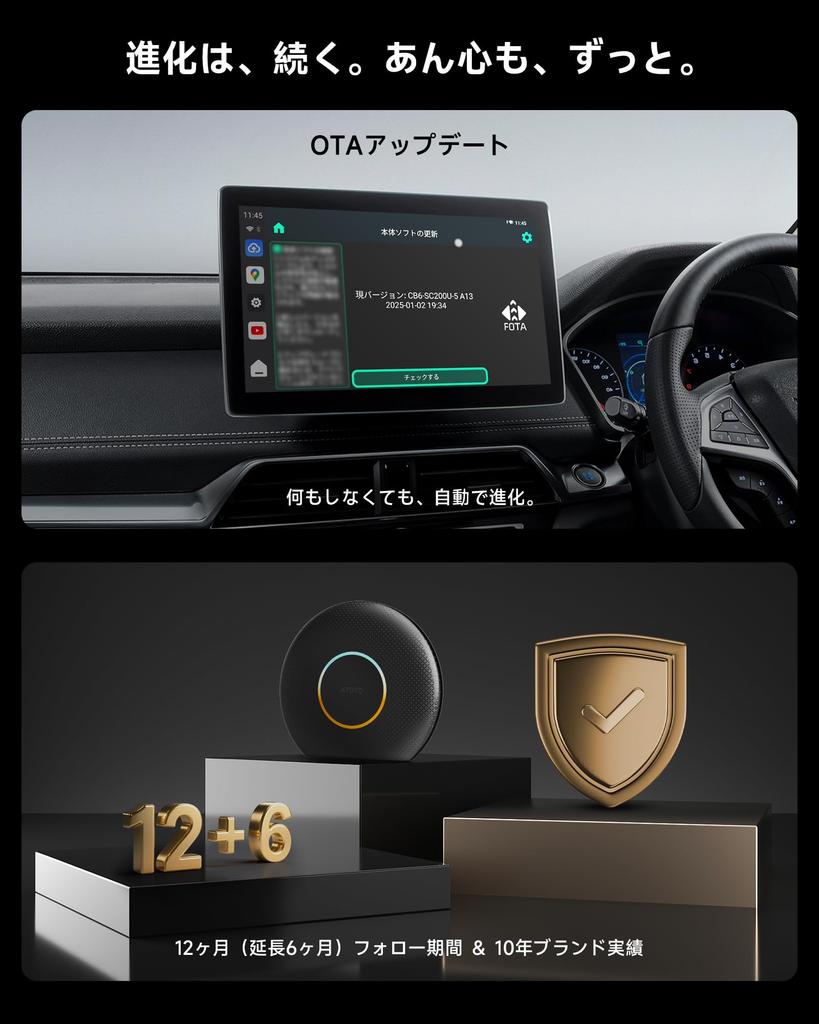 CB6 CarPlay Wireless 2025 Upgraded Version CarPlay Ai Box Android13 AI Box Wireless Carplay Android Auto Wireless Car TV Watch Netflix In the Watch