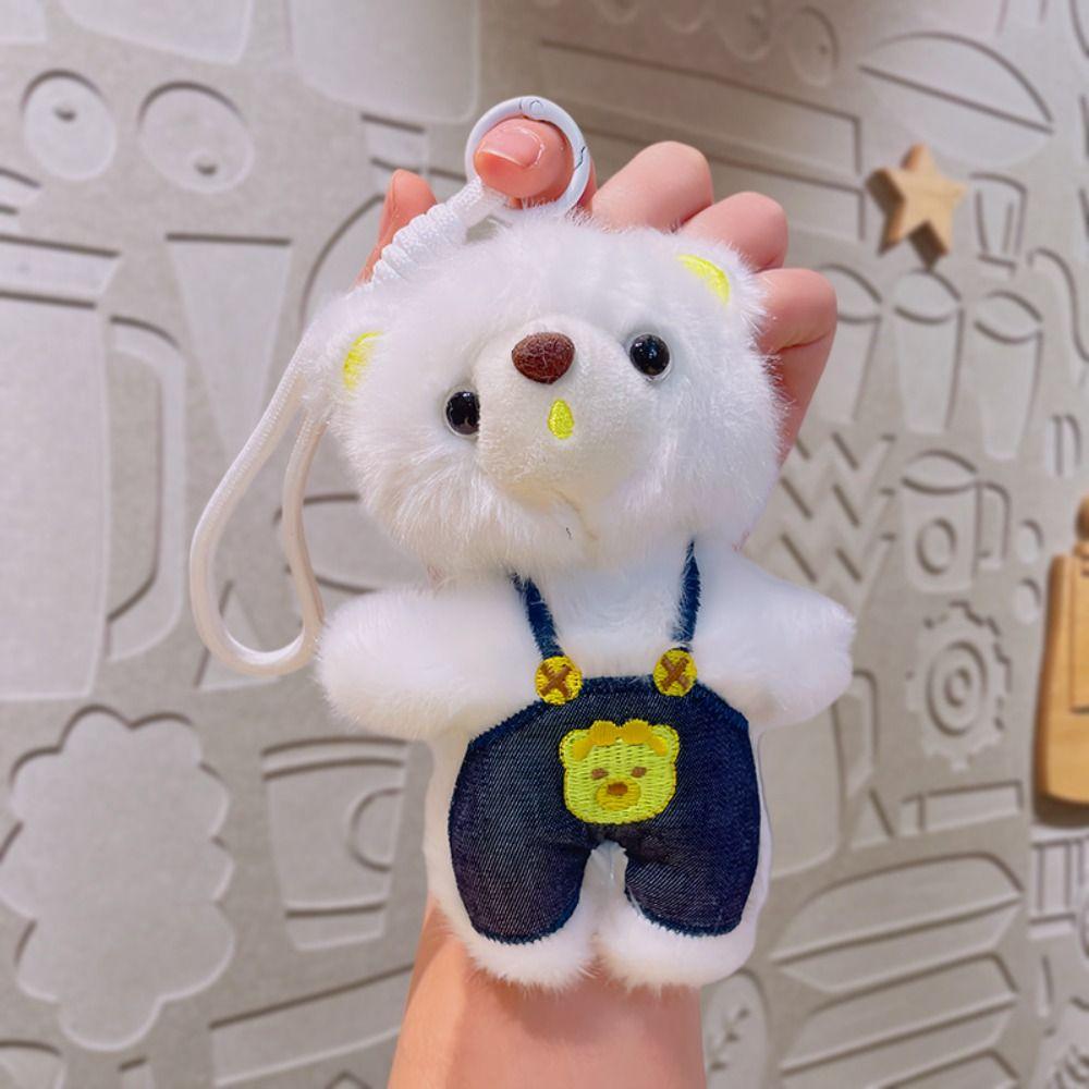 Animal Bear Plush Pendant PP Cotton Little Bear Doll Key Ring  Female Lady Girl