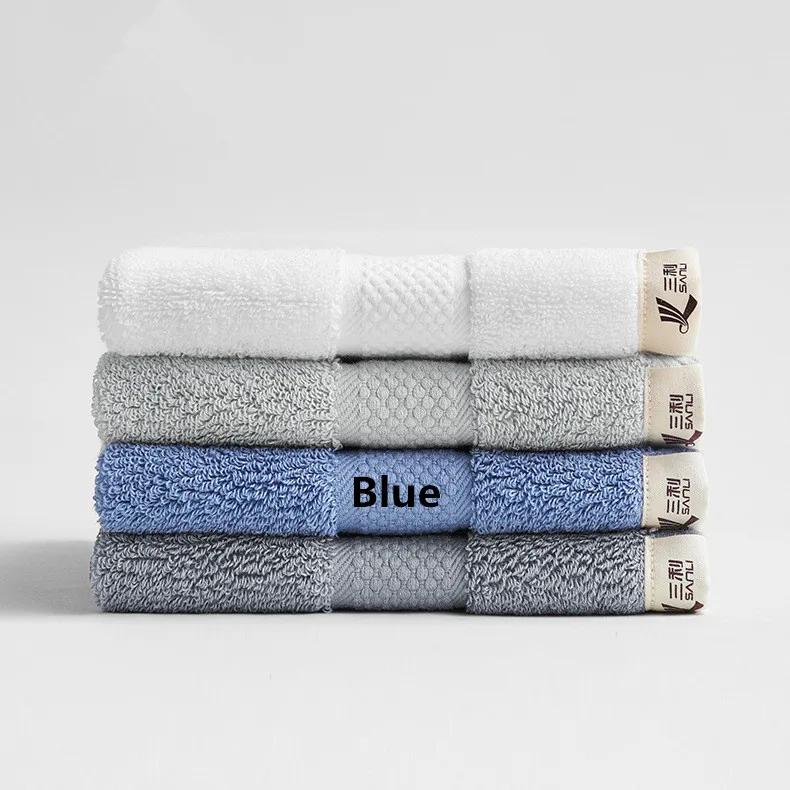 1Pc 34x34cm Square 100% Cotton Solid Color Thicken Hanging Soft Absorbent Bathroom Adult Face Towel