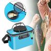 Fishing Bucket Fish Carrier Foldable Multifunctional Large Capacity Live Container with Strap