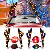 Rentier Dekoration Auto Fahrzeug Nase Horn Kostüm Set Rudolph Weihnachten Rentier Geweih Rote Nase Ornamente Elch Geweih Für Auto