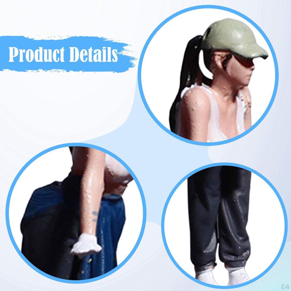 1/64 Miniature Female Figure Repair Diorama Resin for Photography Props