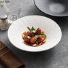 High Footed Ceramic Dining Plate Soup Plates Dessert Bowl Cold Dish Plates Fruit Plate Salad Bowl Noodle Bowl Pasta Dish Tray