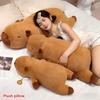 Brinquedo de Pelúcia Capivara Kawaii Capibara de Pelúcia Boneca Fofa Capibara Almofada Macia para Dormir Longo Brinquedos para Escola Natal