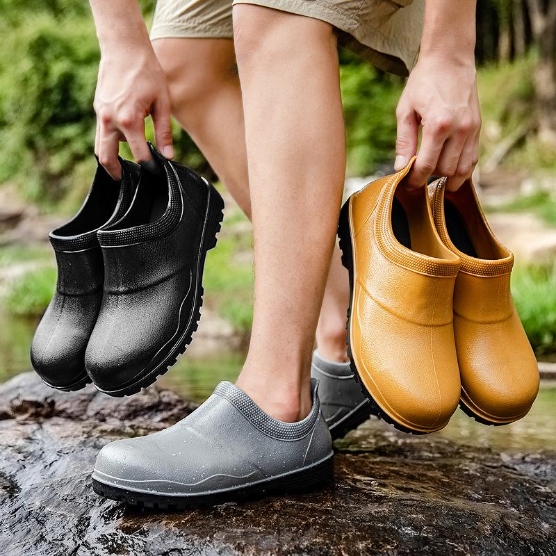 Men's Steel Toe Waterproof Construction Boots - Anti-Smash, Anti-Nail, Non-Slip, Wear-Resistant.