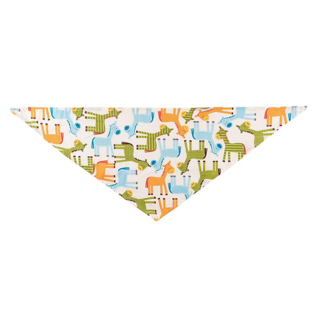 

Pet Slobber Scarf Cotton Adjustable Triangular Print Towel Home Small Animals Washable Reusable Neck Collars Grooming