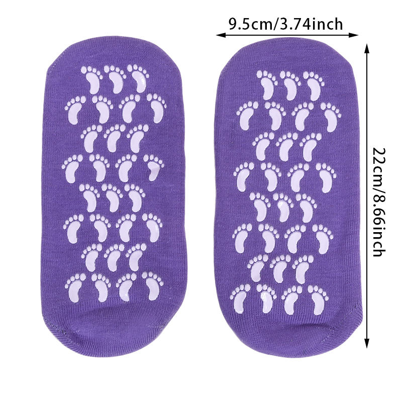 Reusable Cotton Gauze Gel Foot Care Socks for Deep Moisturizing Cracked Heel Overnight Day or Night Use Socks