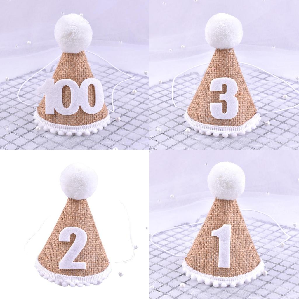 Childrens Birthday Party Decor Baby Milestone Hat With Number 2 For 2nd Year Celebration