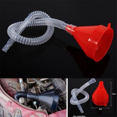 Universal Car Motorcycle Truck Fuel Tank Pour Oil Tool Petrol  Plastic Filling Funnel with Soft Pipe