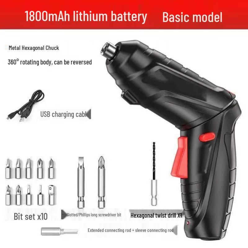 Rechargeable Mini Electric Screwdriver & Hand Drill for Household Use