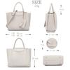 Published in magazine oggi 2WAY tote bag High visibility PU leather handbag Elegance Square type Bit parts Ladies 171033 [Guscio Italy] (GREIGE)