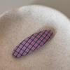 Korean Plaid Floral Oval Hair Clip - Cute & Simple Hair Accessory