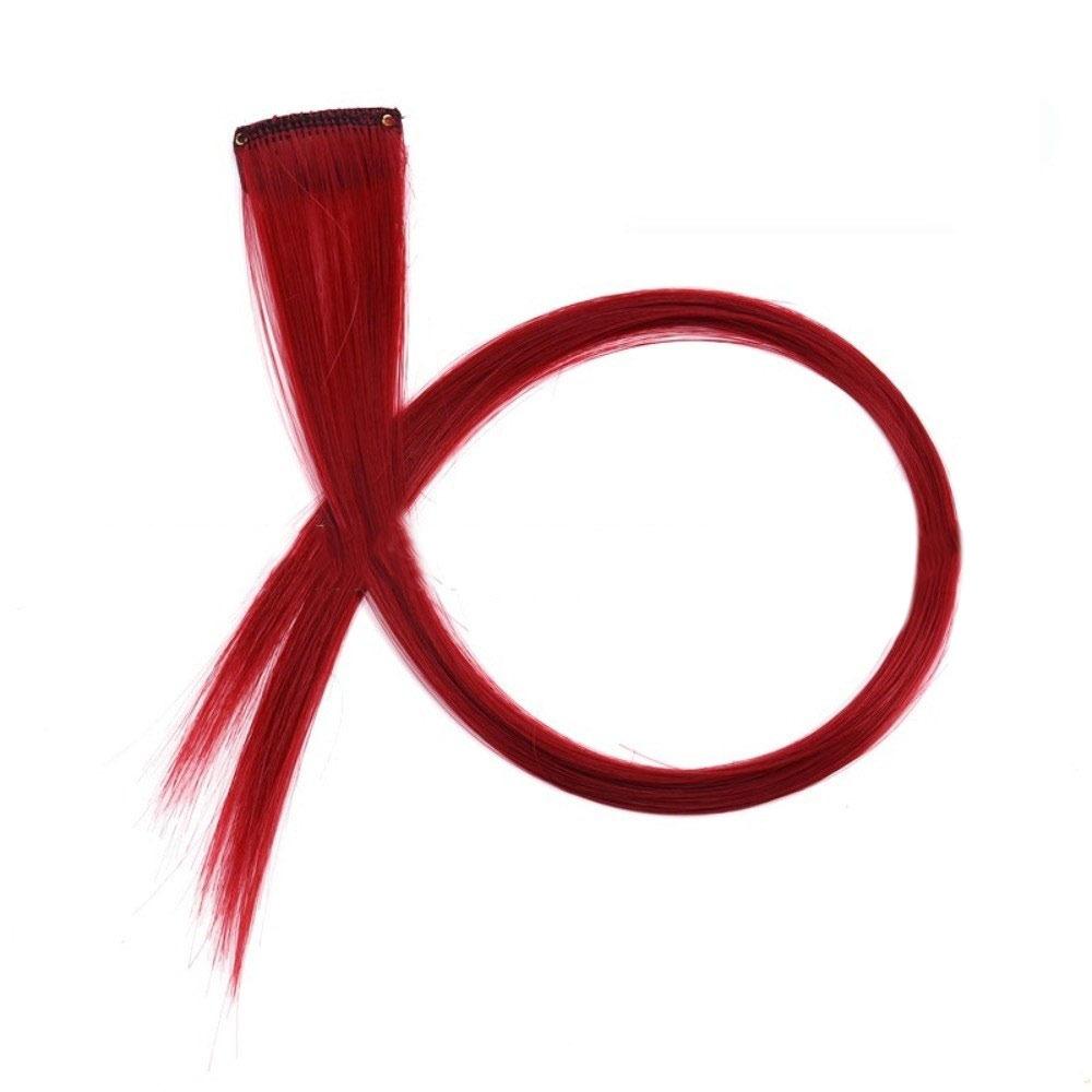 Synthetic Clip in Hair Extensions Rainbow Colorful Wig Hairpieces Wig Hair Accessories  Girls