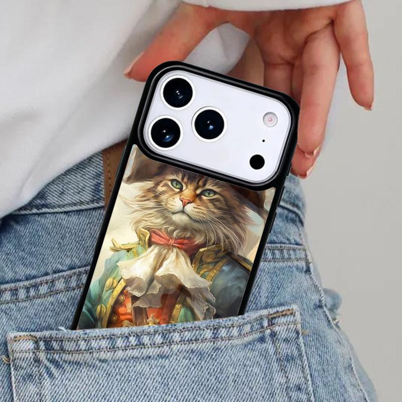 Renaissance Cats Rich Art Phone Case for iPhone 17ProMax 12 13 14 15 16e 17 Pro Max Plus Air Cover