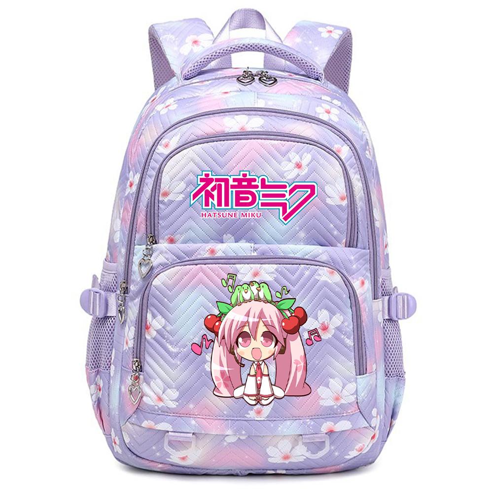 Anime Hatsune Miku Printed School Backpack Student Teenager Bookbag for Boy Girl Women Large Capacity Waterproof Backpack Travel Mochila Escolar