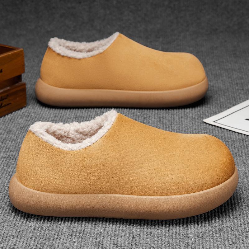 Winter new cotton shoes men s winter velvet cotton shoes snow boots flat bottom middle help warm cotton shoes 44