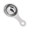 Stainless Steel Egg Divider White Yolk Separator, Effortless Separation Easy Clean Tool Divider, Curved Groove Sieve for Baking Family Kitchen Helper