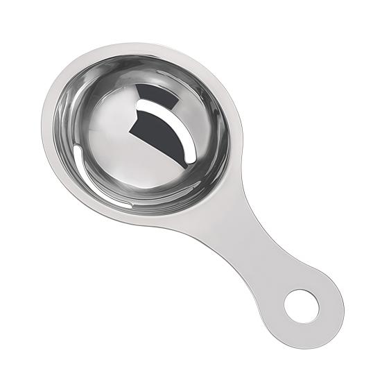 Stainless Steel Egg Divider White Yolk Separator, Effortless Separation Easy Clean Tool Divider, Curved Groove Sieve for Baking Family Kitchen Helper