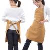Basic Standard Apron DIY Gardening Stylish Canvas Denim Vintage Style Thick Durable 20oz Lots of Pockets 5 Pockets Gray W67 D80 Unisex Size Adult