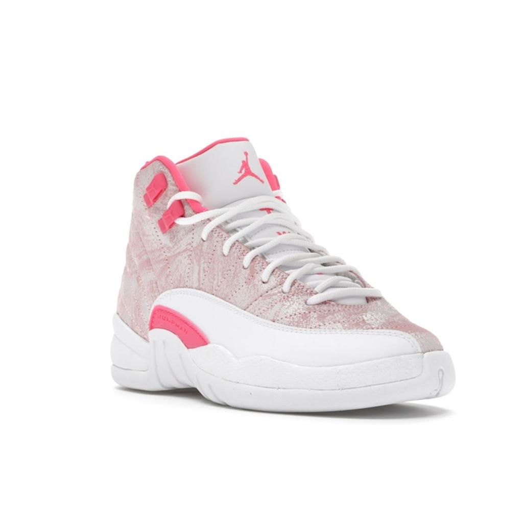Air Jordan 12 Retro GS Arctic Pink Kids Sneakers White Arctic-Punch Hyper-Pink 510815-101