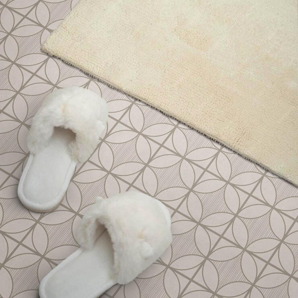 Samoprzylepny Panel Winylowy - Dekoracja Z Nadrukiem 100X50 Cm Geometryczny Wzór Z Okręgami