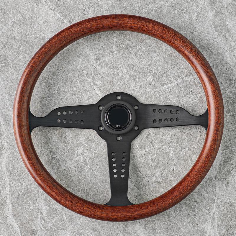 14Inch GRAND PRIX JDM Classic Wood Steering Wheel Universal ABS Racing Sport Steering Wheel Car Accessories