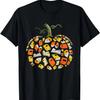 Vintage Book Pumpkin Autumn Fall Librarians Bookworm Teacher T-Shirt