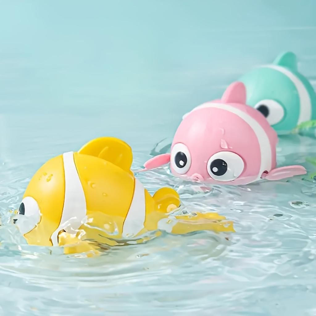 Children's Water Toys, Clownfish Can Move And Run, Children's Educational Toys, With Clockwork, Children's Bath Toys,Let Your Child Enjoy Bath Time