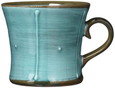 Mino Ware Becher Tasse ca.. 230ml Ichichin Grüne Glasur Hergestellt in Japan 132-8001