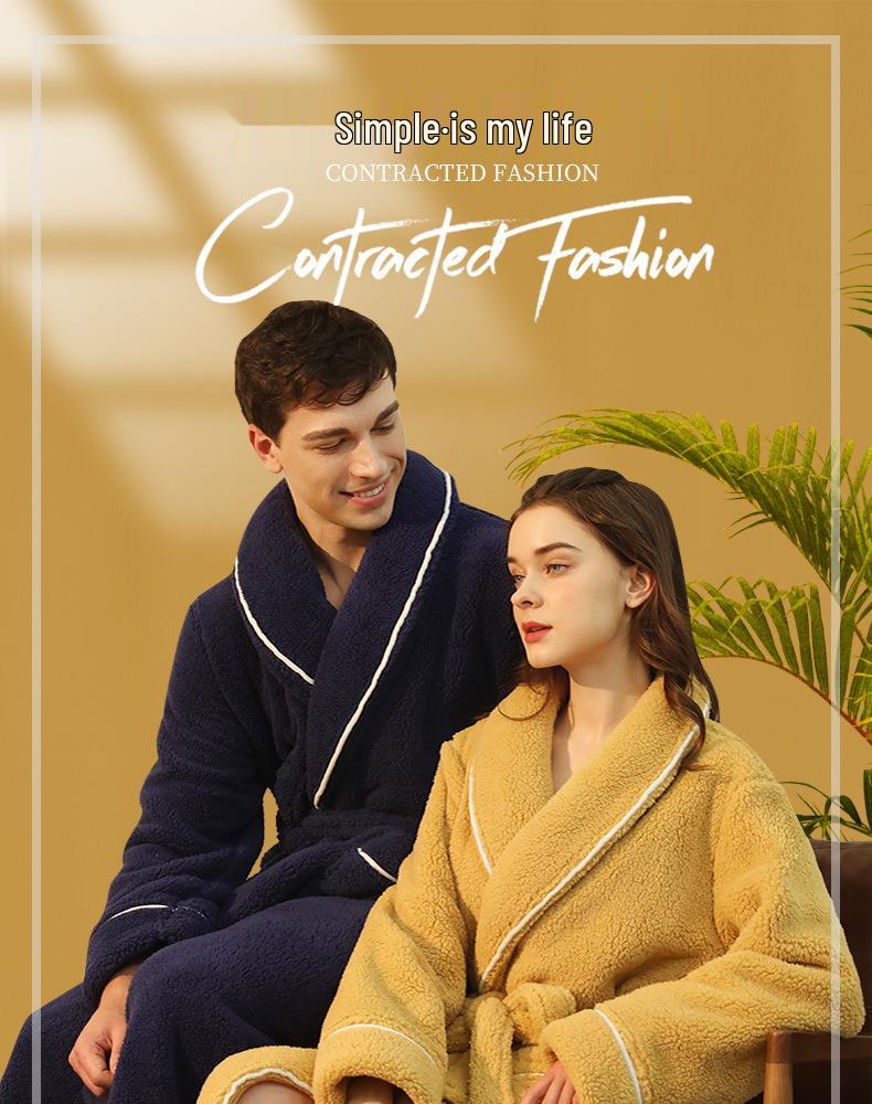 Mens & Womens Luxurious Extra Long Fleece Bathrobe - Thick, Plush, Plus Size Autumn/Winter Pajamas for Couples