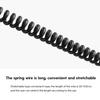 Camera Flash Sync Cable, Professional Coiled Wire 2.5mm 3.5mm 6.35mm PC Connector Stable Connection and Quick Triggering