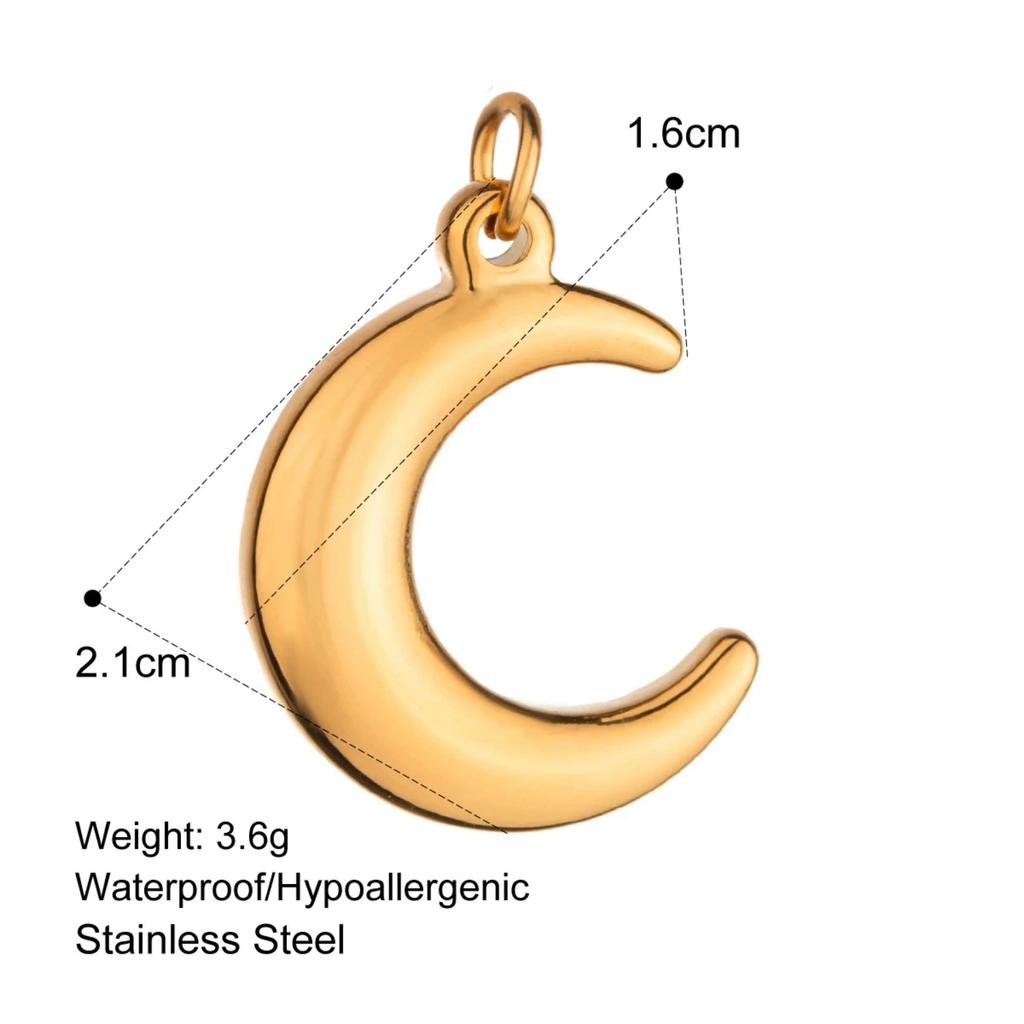 Hot Selling Summer Style Diy Pendant Waterproof 18k Gold Plated Stainless Steel Fashion Charms for Jewelry Making