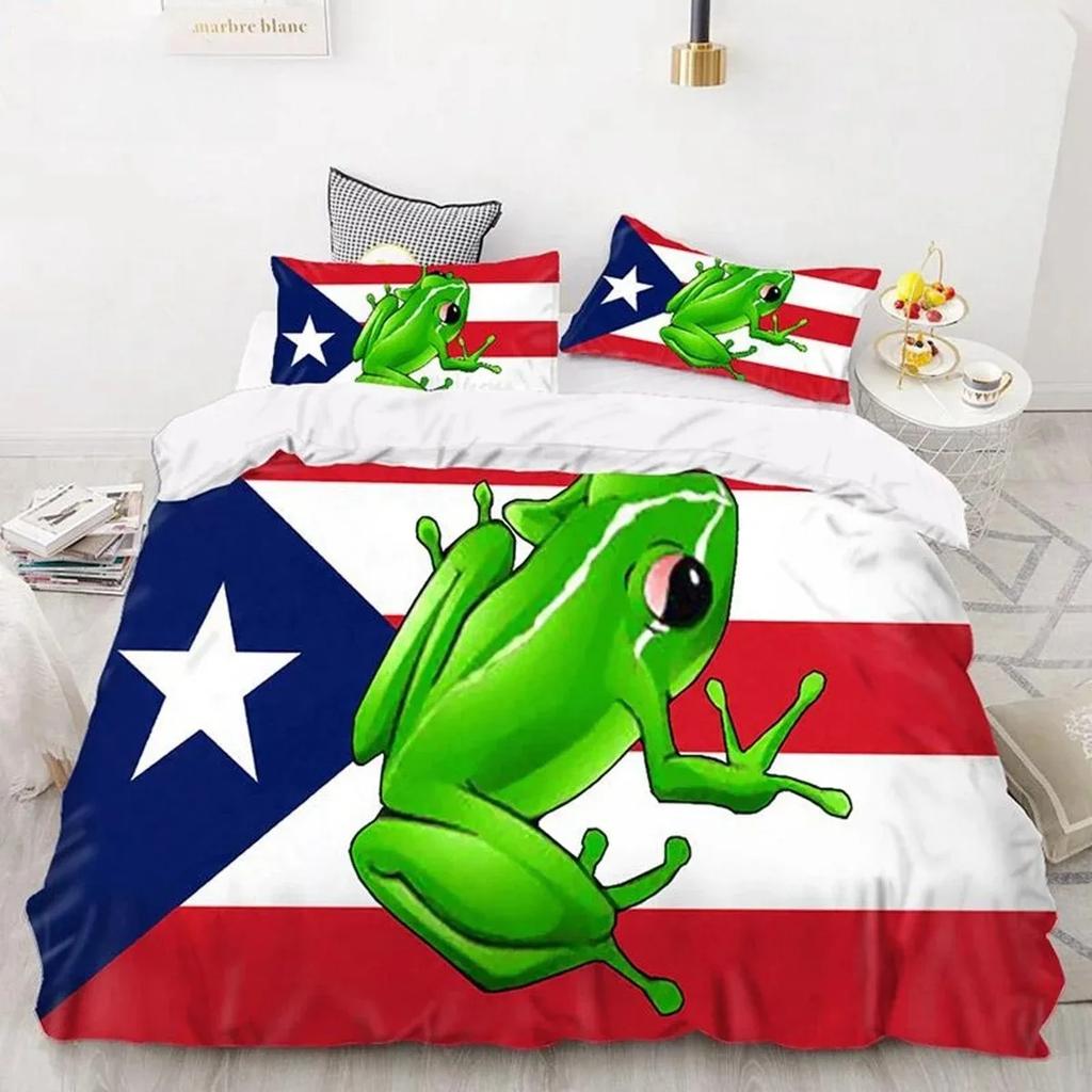 3d Print Puerto Rico flag Bedding Set Duvet Cover 1 Duvet Cover 2 Pillowcases Adult and Kids Bedding Set Luxury Children's Gifts
