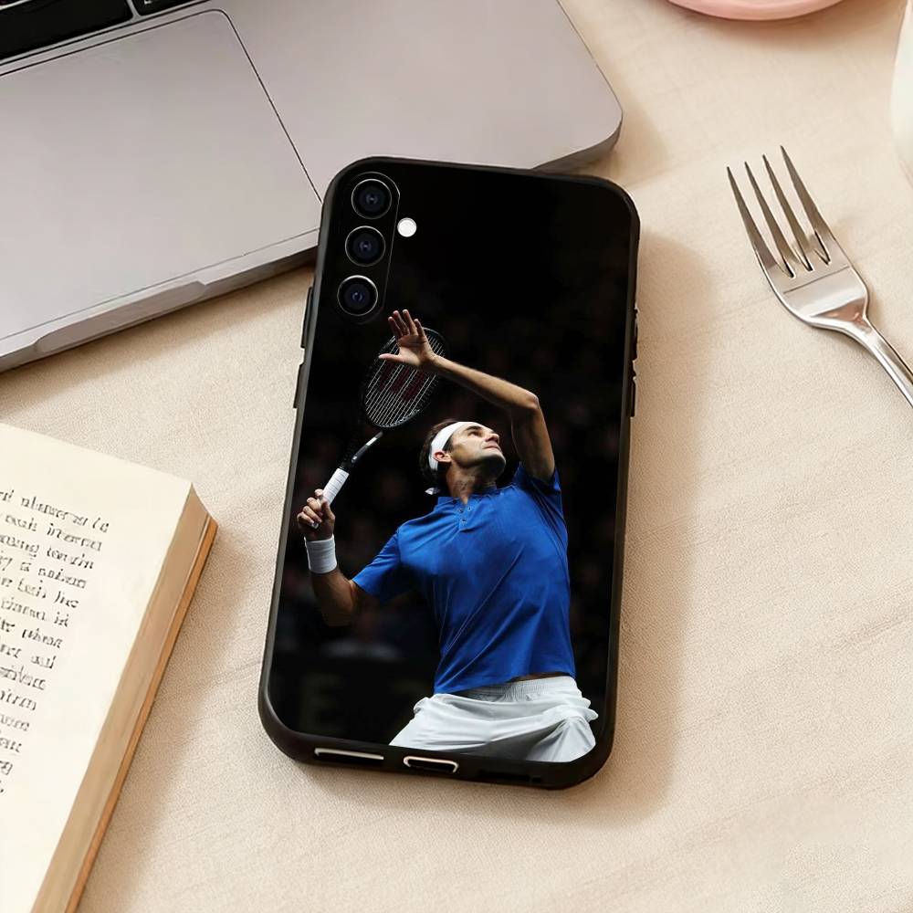 R-Tennis Roger Federer-r Phone Case Black Silicone Soft For Samsung Galaxy A73,A72,A71,A70,A53,A52,A51