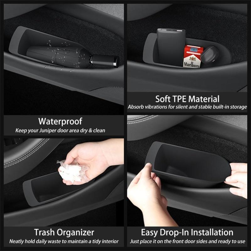 Door Trash Can for Tesla Model Y Juniper 2025 and Model 3 Highland 2024-2025 Driver and Passenger Door Organizer Car Accessories