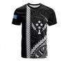 Hawaii Kosrae Print T-Shirt Men's Clothing Round Neck Short Sleeve Casual Double T-Tees Tops Vacation
