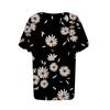 Women's Fashion Printed Pattern Button Down Chest Pocket Short Sleeve Shirt