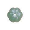 Green Agate Flat Pumpkin Bead Pendant with Center Hole for DIY Bracelets and Necklaces