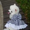 Soft Pet Summer Clothes Fashion Pet Dresses Pet Supplies Cat Plaid Skirt  Small Animal