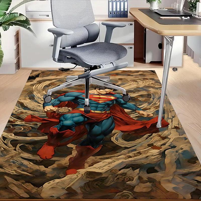 1pc Superman, comic Carpet, for Home & Office Decor, Desk Chair Carpet, Festive Gift,Conference Room CarpetL1250